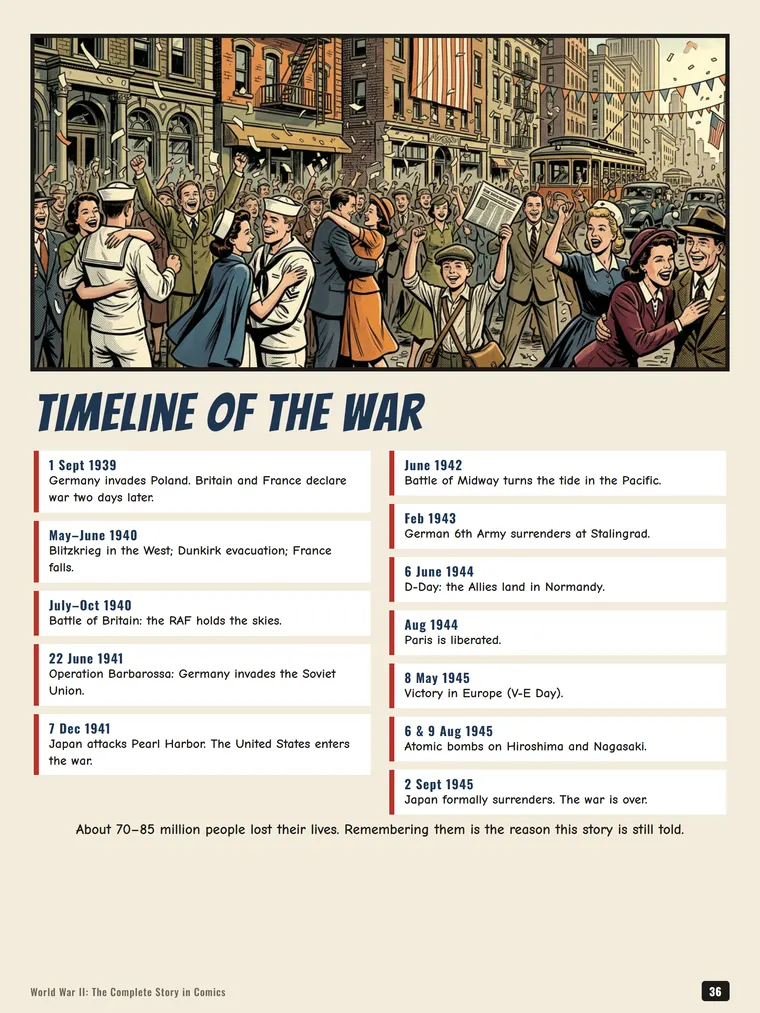 The timeline of the war